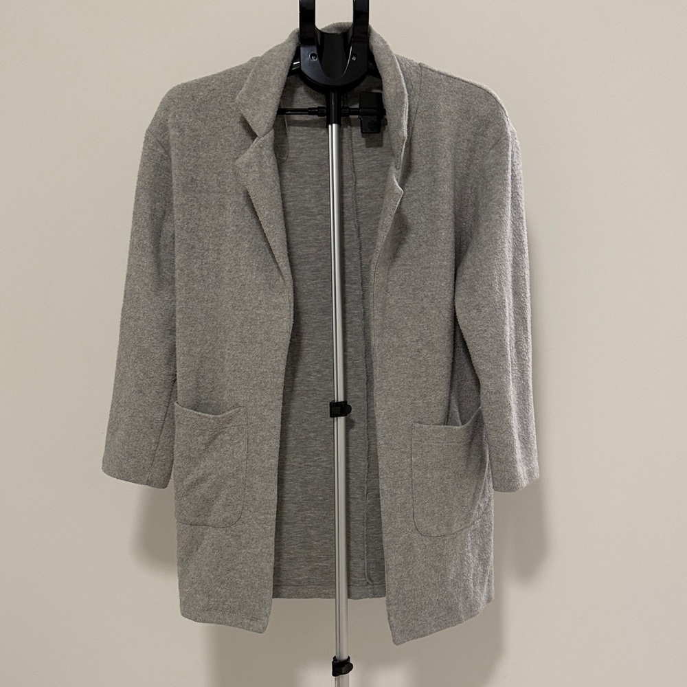 Zara Women's Light Gray Blazer Cardigan